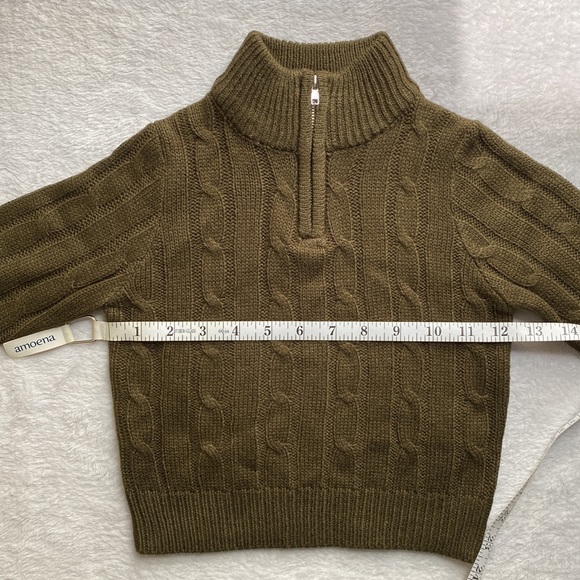 SHEIN Toddler Boys Quarter Zip Cable Knit Sweater (3Y) - Picture 7 of 9